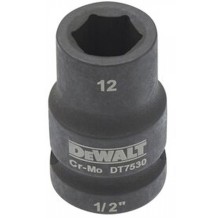 DeWALT DT7530 Nástrčná hlavice EXTREME IMPACT 1/2“ krátká, 12 mm
