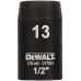 DeWALT DT7531 Nástrčná hlavice EXTREME IMPACT 1/2“ krátká, 13 mm