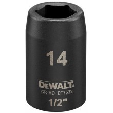 DeWALT DT7532 Nástrčná hlavice EXTREME IMPACT 1/2“ krátká, 14 mm