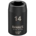 DeWALT DT7532 Nástrčná hlavice EXTREME IMPACT 1/2“ krátká, 14 mm