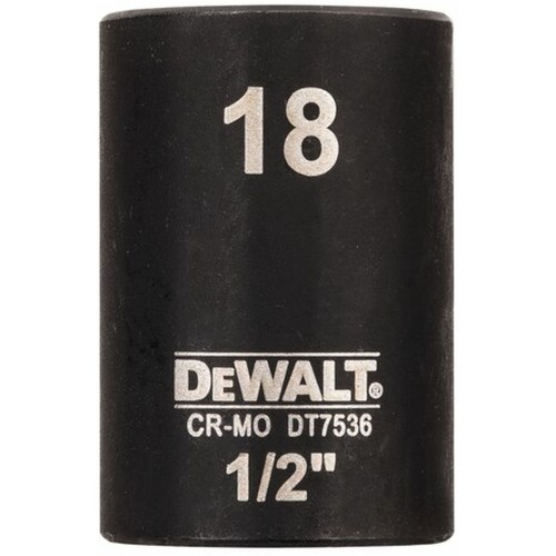 DeWALT DT7536 Extreme Impact Nástrčná hlavice 1/2“ krátká, 18 mm DeWALT DT7536 Extreme Impact Nástrčná hlavice 1/2“ krátká, 18 mm