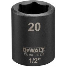DeWALT DT7538 Nástrčná hlavice EXTREME IMPACT 1/2“ krátká, 20 mm