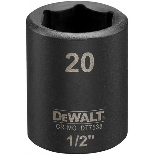 DeWALT DT7538 Nástrčná hlavice EXTREME IMPACT 1/2“ krátká, 20 mm