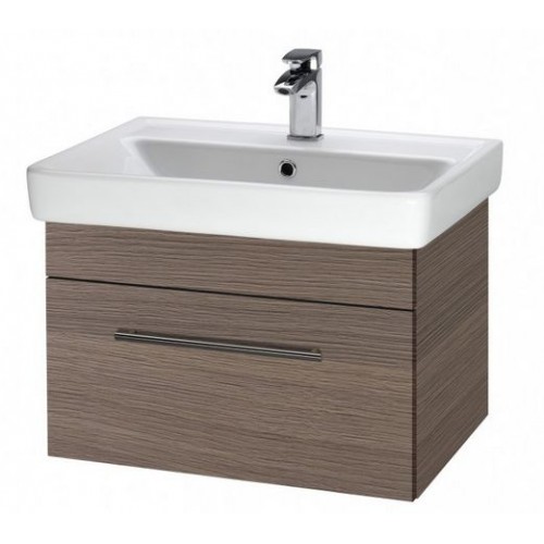 DŘEVOJAS Q UNO 600 FC skříňka s umyvadlem Q 600, dekor cafe vč. boků, úchytka A 28346A