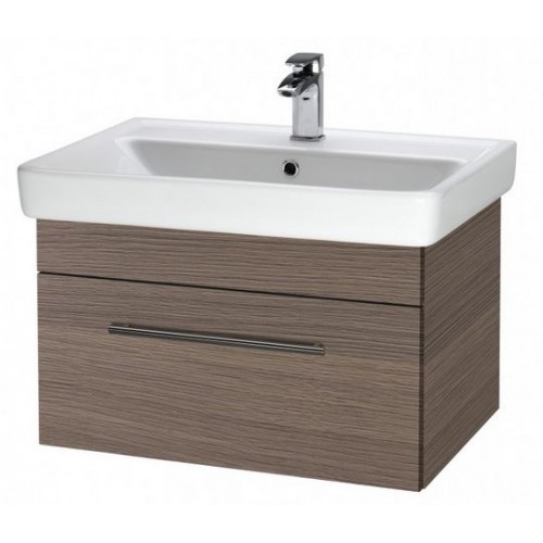 DŘEVOJAS Q UNO 700 FC skříňka s umyvadlem Q 700, dekor cafe vč. boků, úchytka B 28407B