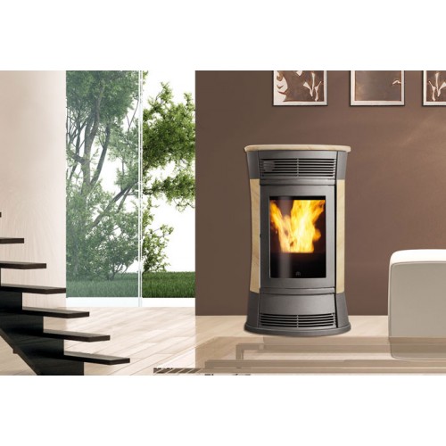 EDILKAMIN CAMEO teplovodní kamna na pelety, 15kW, pískovec 751160