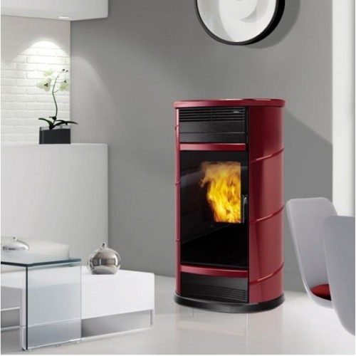 EDILKAMIN FUJI teplovodní kamna na pelety, 18kW, červená 755520