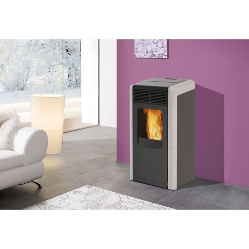 EDILKAMIN NAOMY teplovodní kamna na pelety, 15kW, bílá 755590