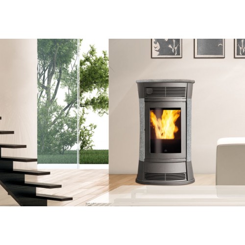 EDILKAMIN TRESOR teplovodní kamna na pelety, 15 kW, šedá 755250