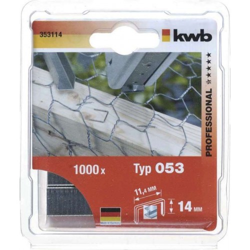 EINHELL sponky do sponkovačky 1000 ks 053/C14 mm SB kwb 353114 EINHELL sponky do sponkovačky 1000 ks 053/C14 mm SB kwb 353114