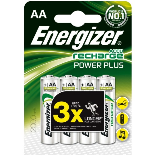 ENERGIZER Nabíjecí tužkové baterie NiMH Power Plus 2000 mAh 4xAA 35035804