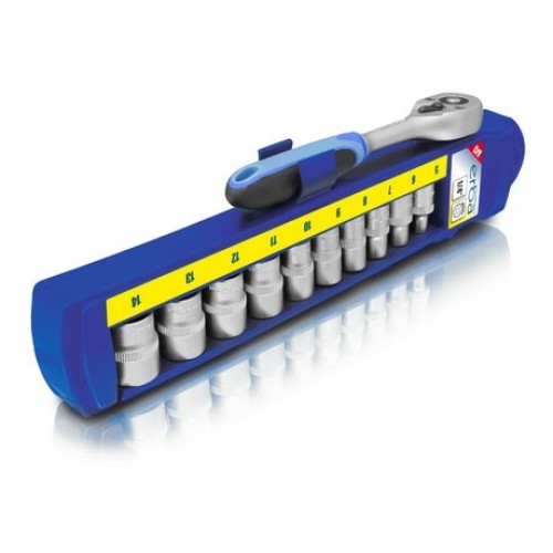ERBA Sada gola klíčů 11 ks 1/4" CrV ER-03203 ERBA Sada gola klíčů 11 ks 1/4" CrV ER-03203