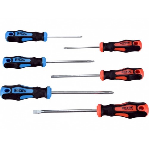 EXTOL PREMIUM šroubováky sada 6ks, CrV 8819256