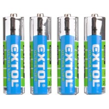 EXTOL ENERGY baterie zink-chloridové, 4ks, 1,5V AA (LR6) 42001