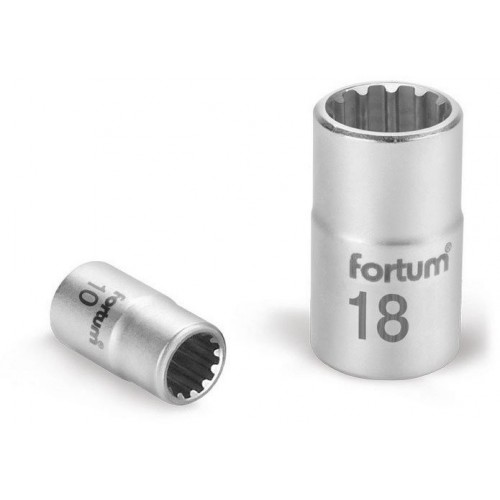 FORTUM klíč nástrčný MULTILOCK 1/2", 10mm, L 38mm 4701210