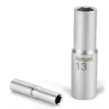 FORTUM hlavice nástrčná prodloužená 1/4", 10 mm, L 50mm 4701523