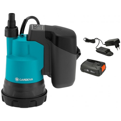 GARDENA 2000/2 Aku Ponorné čerpadlo čistá voda (2 bar/2 000 l/h) (1x2,5 Ah/18V) P4A 14600-20