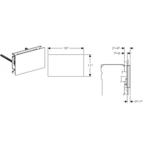 GEBERIT Krycí deska pro splachovací nádržky pod omítku OMEGA, zalícovaná 115.087.00.1