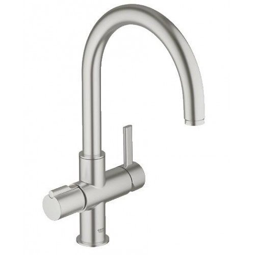 GROHE Red Duo páková dřezová baterie, DN 15, Supersteel 30097DC0