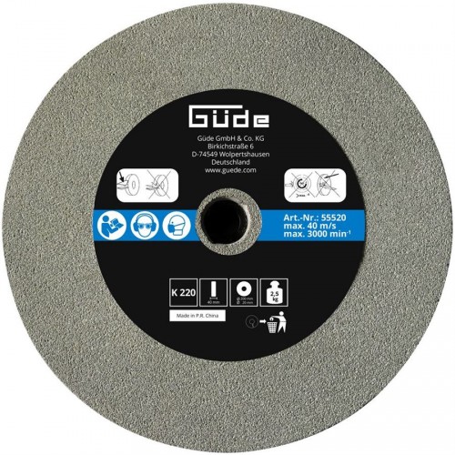 GÜDE Brusný kotouč pro mokré broušení 200 x 40 x 20 mm/K220 55520 GÜDE Brusný kotouč pro mokré broušení 200 x 40 x 20 mm/K220 55520
