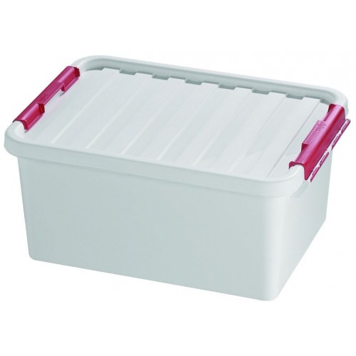 HEIDRUN Box úložný s víkem, 18 x 40 x 29 cm, 14 l, bílá, 1604