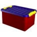 VÝPRODEJ HEIDRUN Box úložný s víkem, 18 x 40 x 29 cm, 14 l, červená, BEZ VÍKA