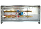 HERZ Kompletní regulační stanice 230 V, podlahové vytápění, zprava, 9-okruhová 3F53309