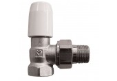 HERZ Radiátorový ventil GP-90 dvouregulační rohový 3/8", fixovatelná krytka 1552410