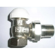 HERZ TS-90- Termostatický ventil rohový 3/8", M 28x1,5 bílá krytka 1772490