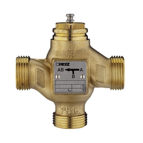 HERZ 3-cestný směšovací a rozdělovací ventil DN 15, Kvs 4, 1403715