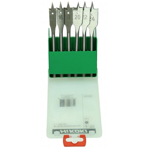 HiKOKI 781793 Sada plochých vrtáků do dřeva 1/4" 6 ks