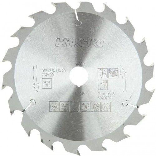 HiKOKI 752480 Pilový kotouč 165x20mm, Z18