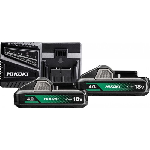HiKOKI UC18YFSLWEZ Sada akumulátorů a nabíječky (18V/2x 4,0Ah)