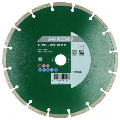 HiKOKI 752805 Diamantový segmentový kotouč 230x22,2x7mm