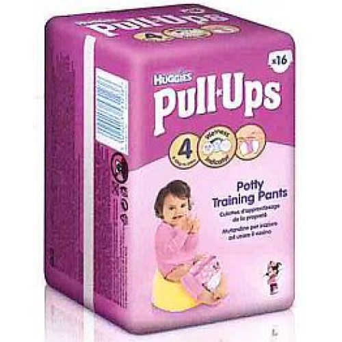 HUGGIES Pull Ups Medium Dětské plenky - Girls (16 ks) 8-15 kg 147840