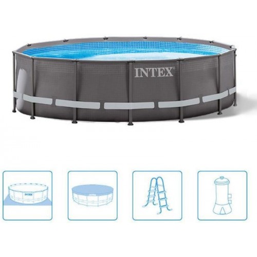 INTEX ULTRA FRAME POOL 4,88 x 1,22 m s filtrační pumpou ( 12V ) 26322GN INTEX ULTRA FRAME POOL 4,88 x 1,22 m s filtrační pumpou ( 12V ) 26322GN
