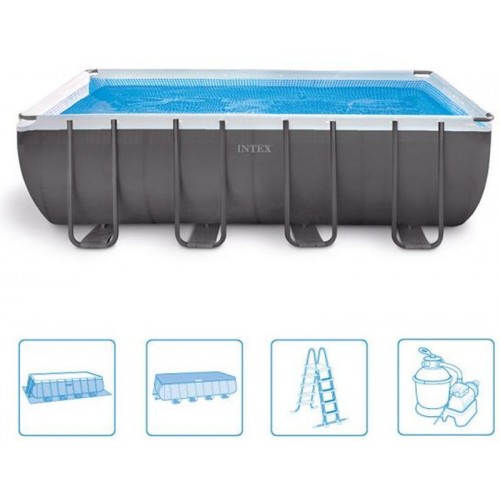 INTEX ULTRA FRAME RECTANGULAR POOL 7,32 x 3,66 x 1,32 m ( Písková filtrace 6 m3/h & systém slané vody ) 26366NP INTEX ULTRA FRAME RECTANGULAR POOL 7,32 x 3,66 x 1,32 m ( Písková filtrace 6 m3/h & systém slané vody ) 26366NP