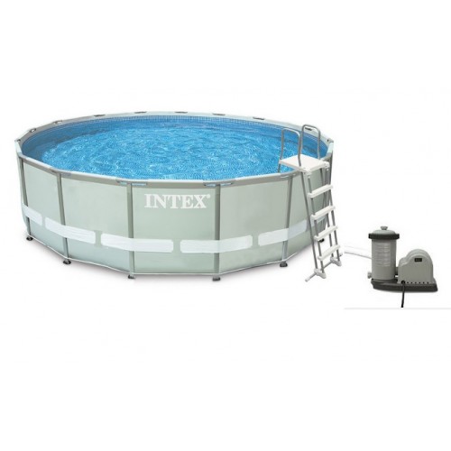 INTEX Bazén Frame Pool Set Ultra Rondo 488 x 122 cm, filtrace a schůdky 128322GS INTEX Bazén Frame Pool Set Ultra Rondo 488 x 122 cm, filtrace a schůdky 128322GS
