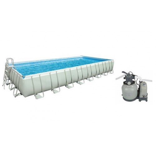INTEX Bazén Frame Pool Set Ultra Quadra 975 x 488 x 132 cm, písková filtrace 28376NP INTEX Bazén Frame Pool Set Ultra Quadra 975 x 488 x 132 cm, písková filtrace 28376NP