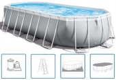 INTEX PRISM FRAME Oválný bazén 610 x 305 x 122 cm s filtrací 220-240V 26798NP