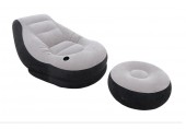 INTEX ULTRA LOUNGE Nafukovací pohodlné křeslo s otomanem 68564