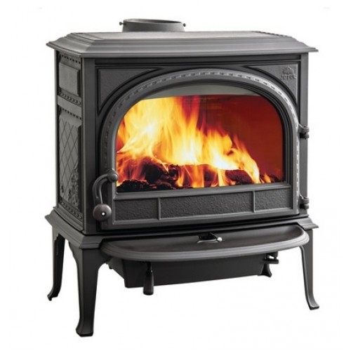 Jotul F 400 CB krbová kamna, černý lak, dvířka bez ozdobných příček 351275