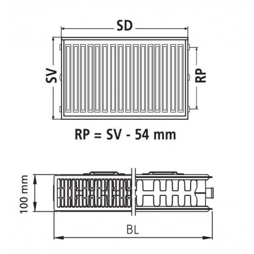 VÝPRODEJ Kermi Therm X2 Profil-Kompakt deskový radiátor 22 600 / 1800 FK0220618 POŠKOZENÁ HORNÍ MŘÍŽKA + ŠKRÁBLÝ Z PŘEDNÍ STRANY
