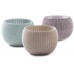 KETER COZIES TRIO květináče 3ks, 15,5 x 15,5 x 10,5 cm, fialová, modrá, šedá 17202587
