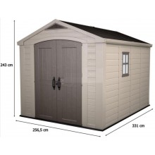 KETER FACTOR 8 x 11 zahradní domek, 256,5 x 331,5 x 243 cm 17197917