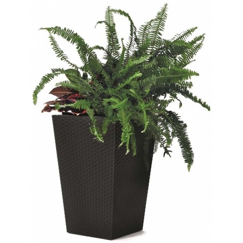 KETER RATTAN PLANTER M 55,4L Květináč, střední 38,5 x 57 cm, antracit 17192301