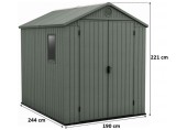 KETER DARWIN 6 x 8 zahradní domek, 190 x 244 x 221 cm, zelený 17210355