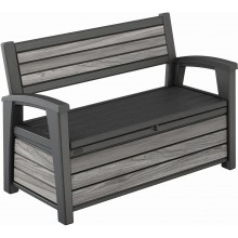 KETER DECO GARDEN BENCH 227L Úložná lavice, 133 x 61 x 89 cm, šedá 17213853
