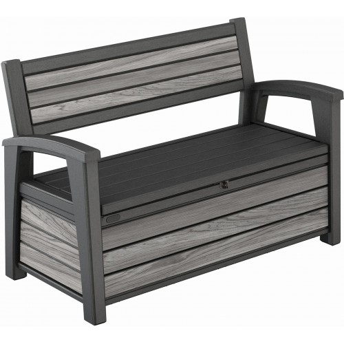 KETER DECO GARDEN BENCH 227L Úložná lavice, 133 x 61 x 89 cm, šedá 17213853