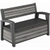 KETER DECO GARDEN BENCH 227L Úložná lavice, 133 x 61 x 89 cm, šedá 17213853